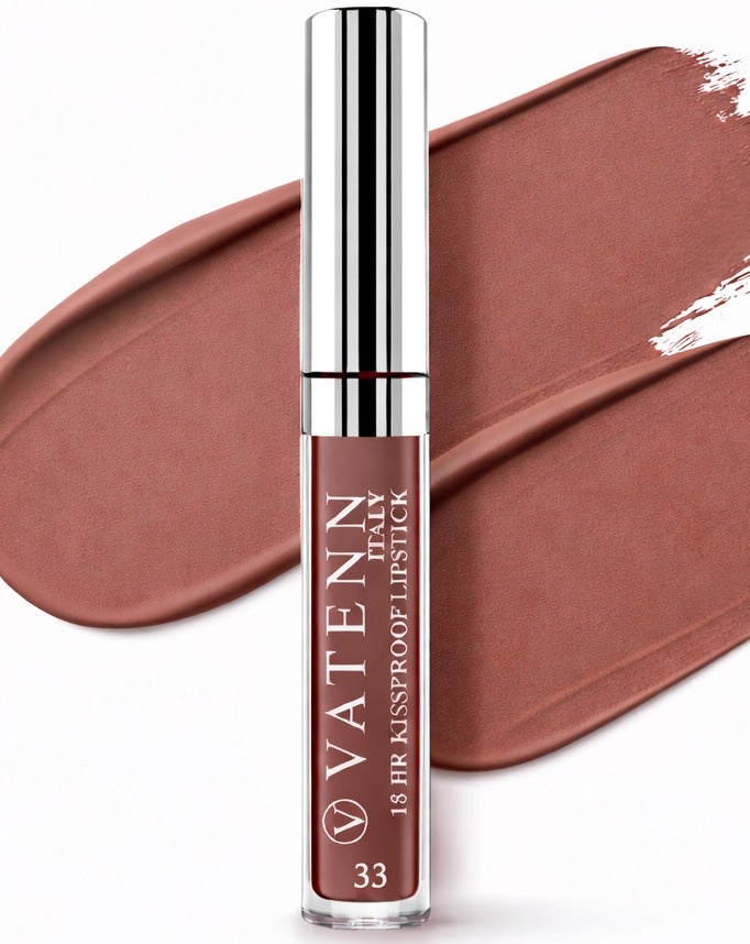 VATENN ITALY 18 Hr Kissproof Lipstick 33 Matte liquid lipstick, Lead-Free ,No Dry Feel, Weightless Feel, Vinyl Ink Kissproof /Lip Lingerie Transfer-Proof, All Day Wear. - Image 1